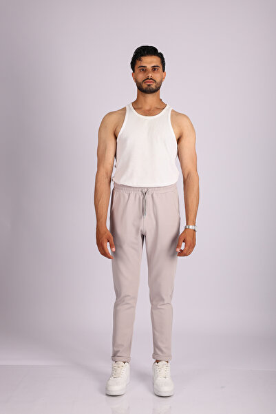 JAKOTTO Men's Cuffed Waist Elastic Waist Trousers