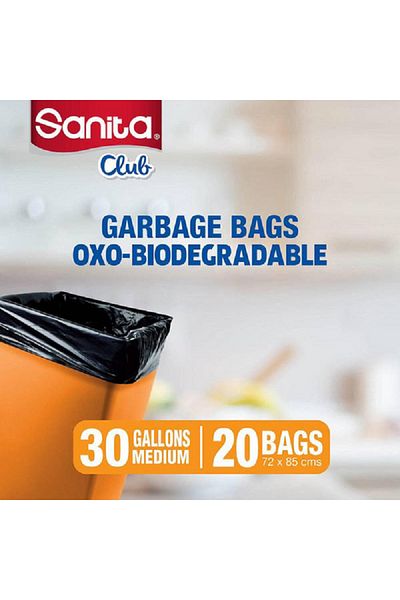 Sanita 20-Piece Biodegradable Recyclable Medium Garbage Bag Gal