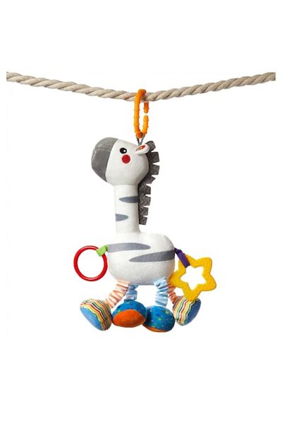 tumama Plush Rattle Toy, Zebra Model with Silicone Teething Parts, Tumama®