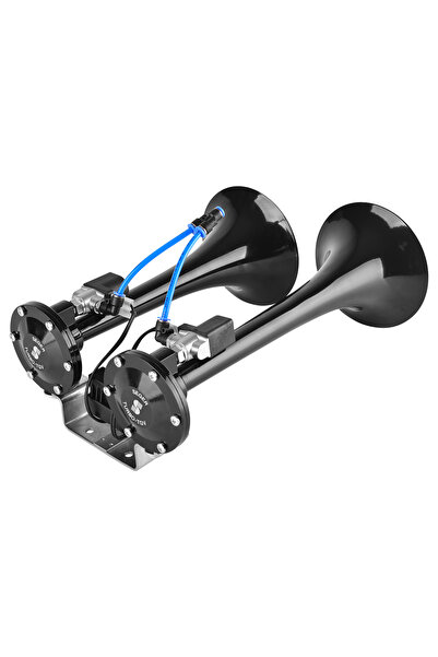 Seger Μαύρη Μεταλλική Κόρνα Φορτηγού με 2 Κόρνες, Μελωδική, 24V 1A