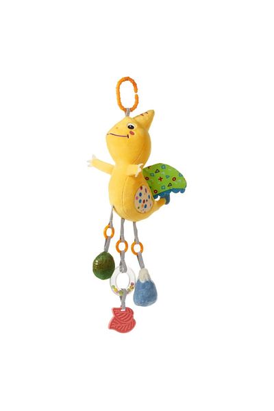 tumama Plush Rattle Toy with Silicone Teething Parts, Tumama, Yellow