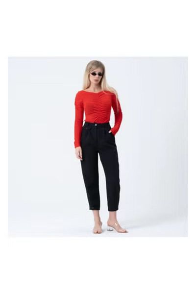 Generic Button Detailed Trousers With Pocket