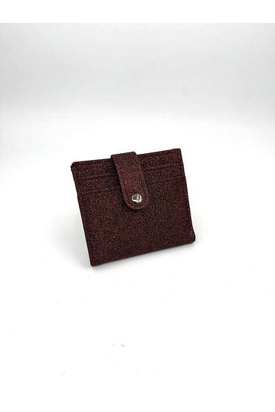 UCCELLO Women's Snap Closure Glitter Card Holder
