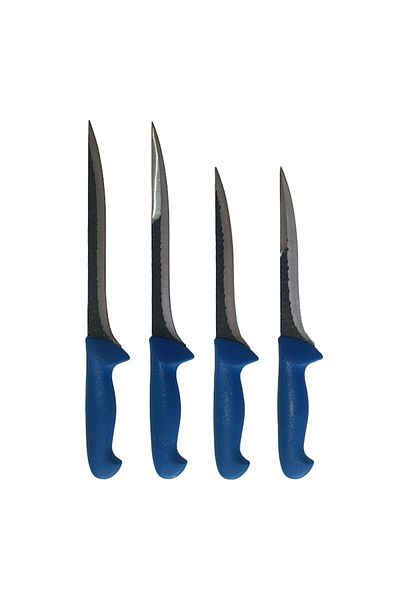 Rovitech Set of 4 professional butcher knives, 2 25 cm carving knives, 2 carbon steel carving knives