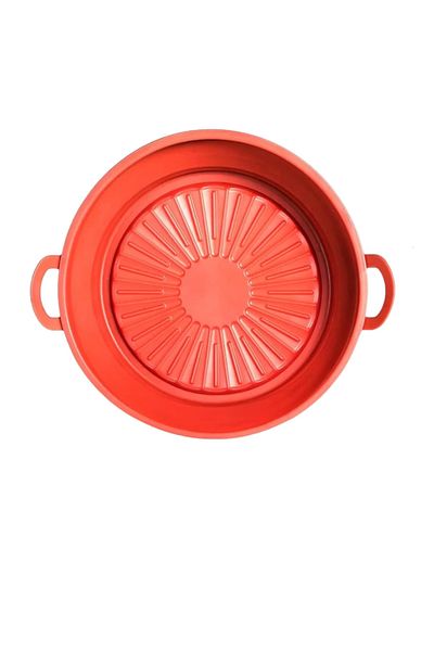 OEM Air fryer basket, 19 x 5 x 16 cm, silicone, red