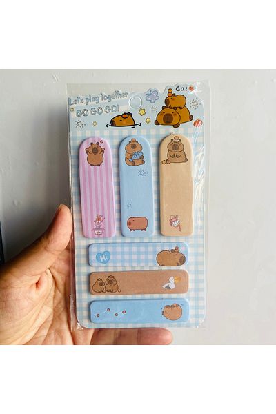 synshop Capybara capybara figure postit sticky note paper label set