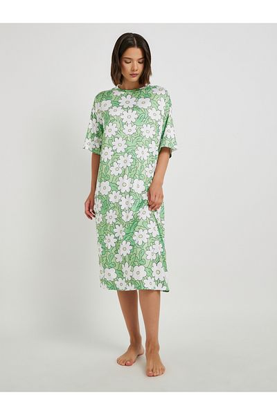Styli All-Over Printed Short Sleeve Nightdress