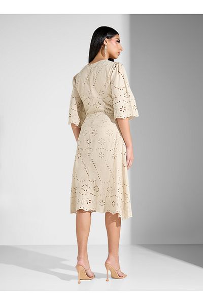 Sinoir Woven Women Schiffli Dress