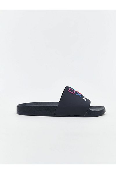 LC Waikiki Navy Blue Playstation Printed Boy's Slippers