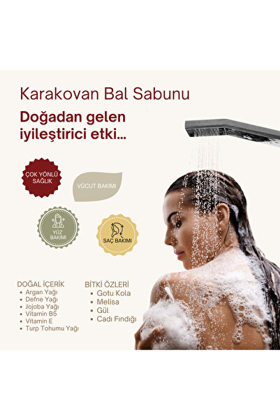 dionesse Natural Karakovan Honey Soap 120 Gr - Handmade Skin Care Soap with Moisturizing and Peeling Effects