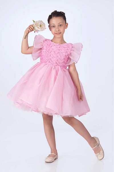 vestitino 3D Rose Detailed Girl's Dress