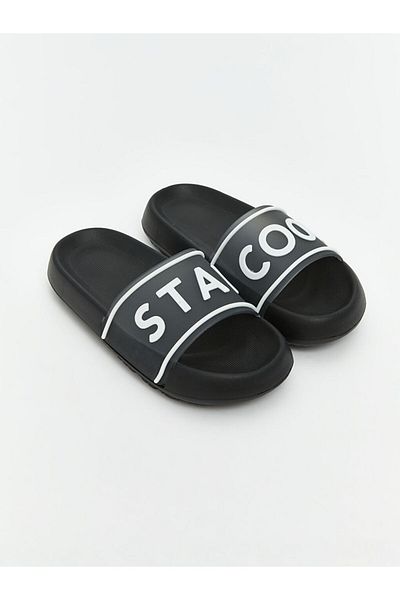 LC Waikiki Black Single Strap Boy's Slippers