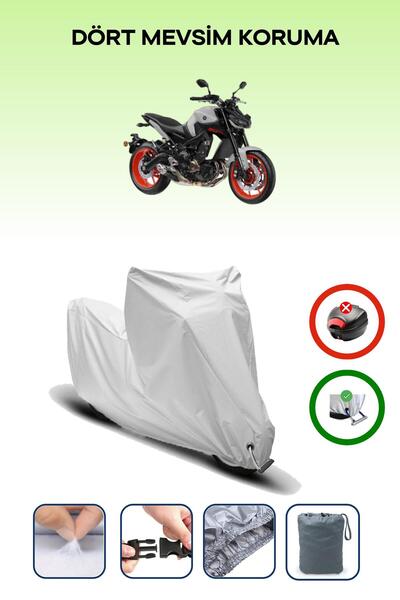 Breen قماشة دراجة نارية متوافقة مع قفل رمادي من ياماها MT-09، غطاء محرك