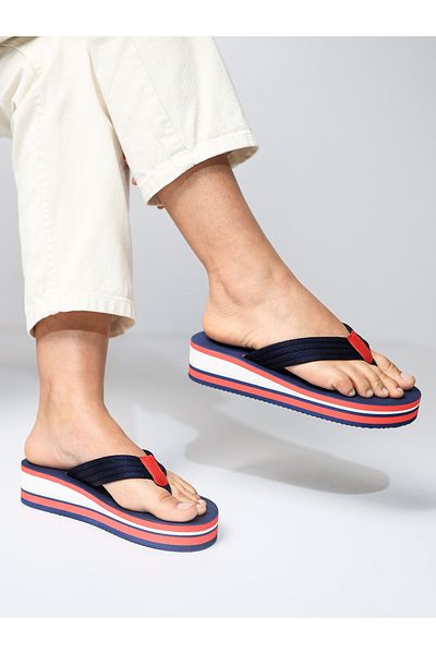 HANOX Poppy Woven Wedge Heel Women's Flip Flops Beach Slippers Flip Flops (4.5) cm