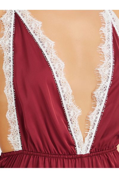Styli Contrast Lace Edge Teddy