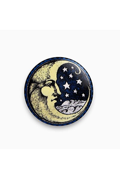 fırsatlar diyarı Ay - Moon Vintage Y2K Buton Rozet