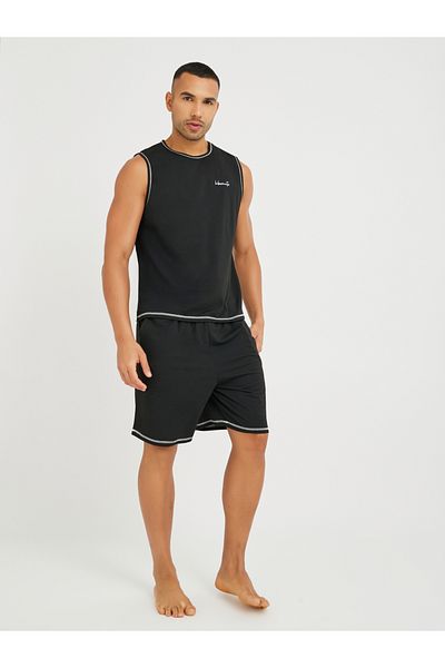 Styli Minimal Print Tank Top and Shorts Set