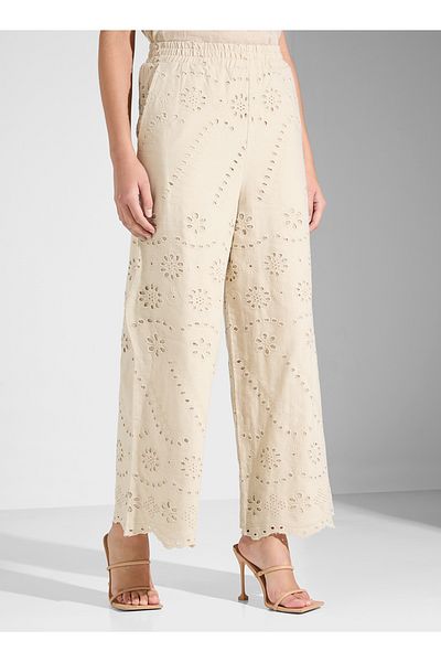 Sinoir Woven Women Schiffli Pant