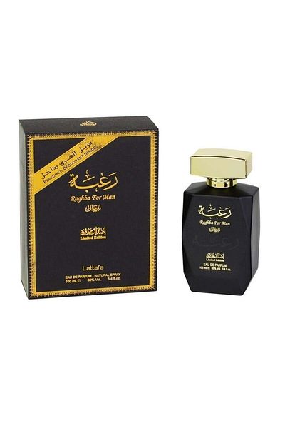 lattafa Raghba For Man Eau De Parfum 100ml Deodorant spray 50ml, Eau De Parfum, 100ml