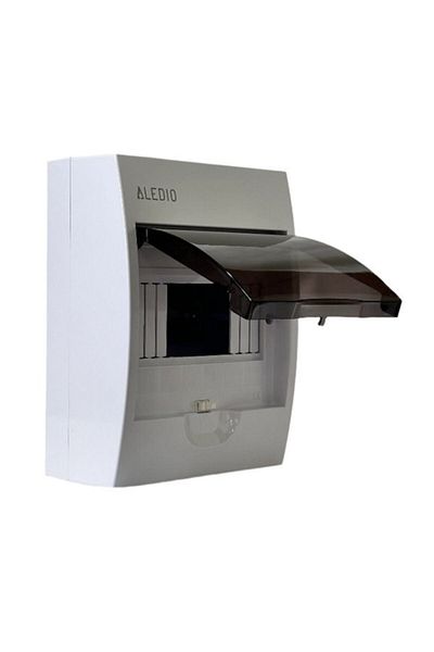 ALEDIO Tablou policarbonat, aparent, 6 module, 1 rand, IP50, Aledio
