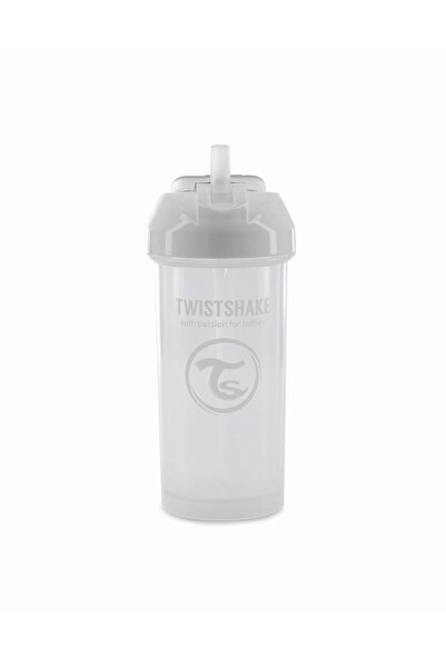 Twistshake Glass with Straw 360 ml (6+ Months) |   White