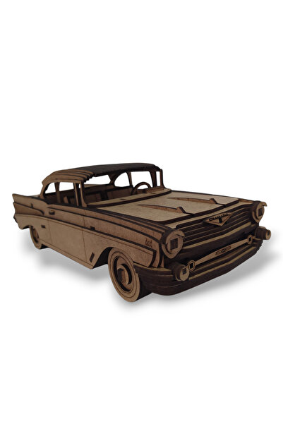 Home Ahşap Dekoratif Nostaljik -170 Parça 3d Puzzle - Chevrolet Bel Air Araba...