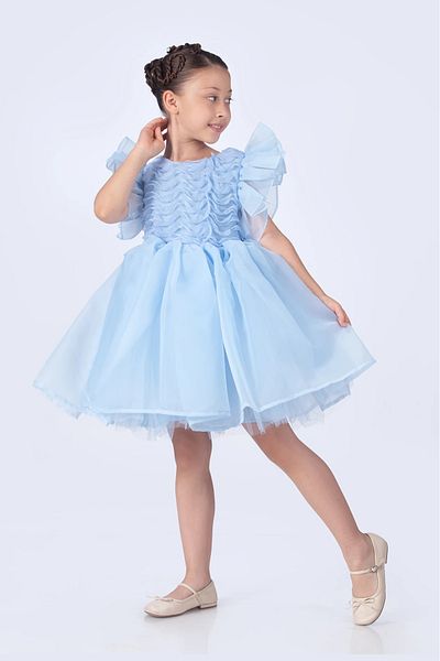 vestitino 3D Rose Detailed Girl's Dress
