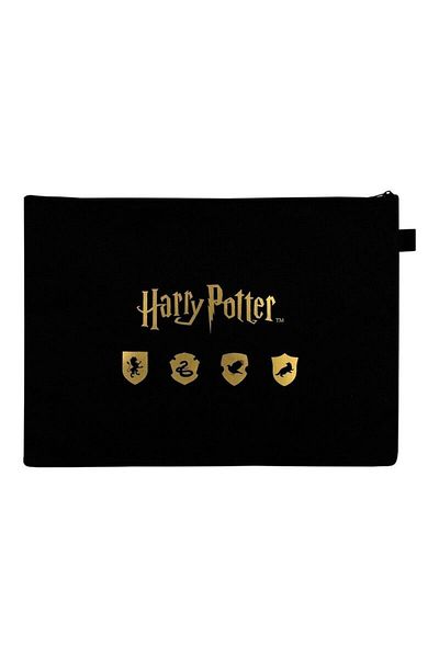 Harry Potter Blue Sky Harry Potter Multi Pocket Study Wallet – Hogwarts Shield Case, Black