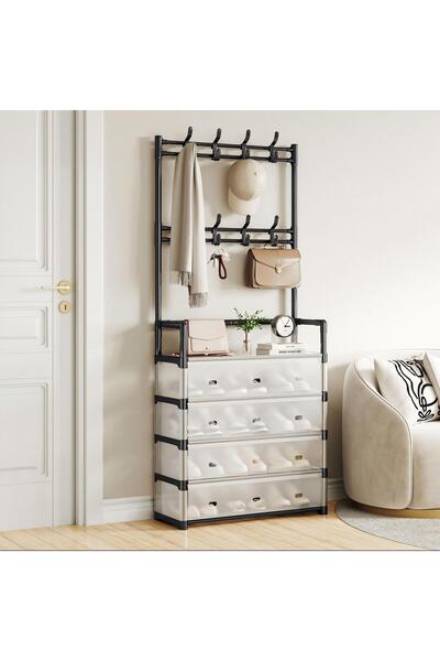 Generic 5-Tier Coat Rack and Shoe Storage for Entryway, Living Room