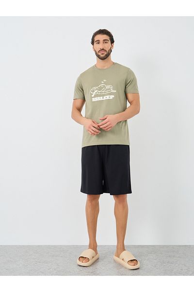 Styli Graphic Print T-Shirt and Shorts Pyjama Set