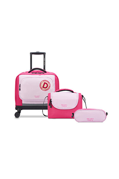 Delsey العودة إلى المدرسة 2025 مجموعة من 3 باللون الوردي