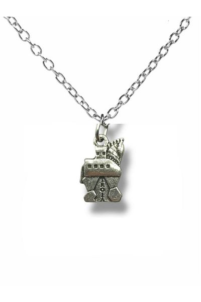 Herşey Nota Unisex Necklace with Trojan Horse Figure – 60 cm Chain, Mythological Design