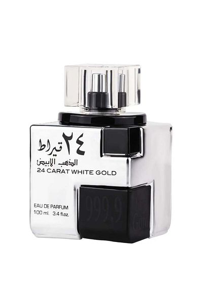lattafa Parfumuri 24 Carat White Gold Eau De Parfum, Unisex, 100ml, Eau De Parfum, 100ml