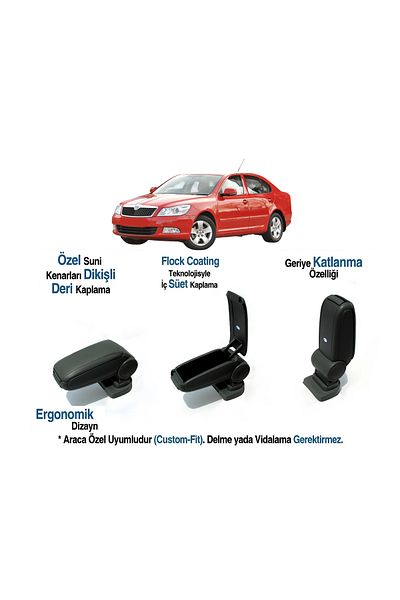 TUNAX OTO For Octavia Araca Special Armrest Armrest Without Screw 2004 2005 2006 2007 2008 2009 2010 2011 2012 2013