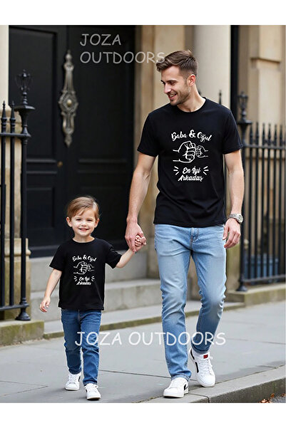 Jobia Outdoors Father & Son Best Friend Printed Oversize Tshirt Father Son Combination (One Product Price)