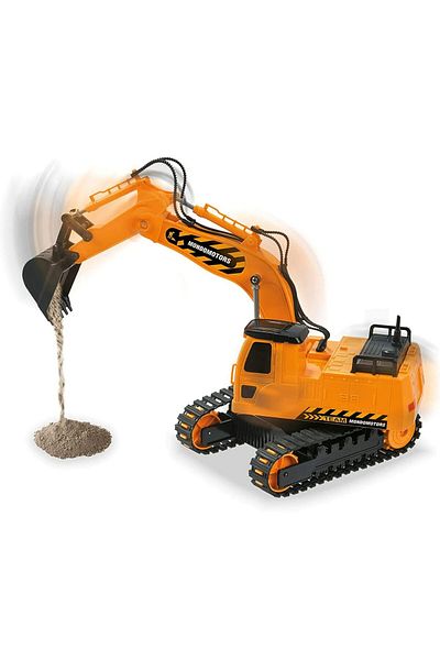 Mondo Remote Control Excavator Mondo 63515, 1:26 Scale, with Rotating Cab and Functional Bucket