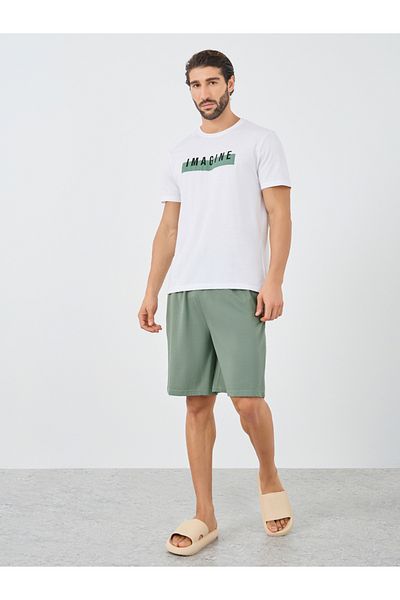 Styli Slogan Print T-Shirt and Shorts Pyjama Set