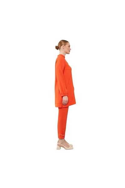 Levidor Crew Neck Stone Detailed Tunic Suit