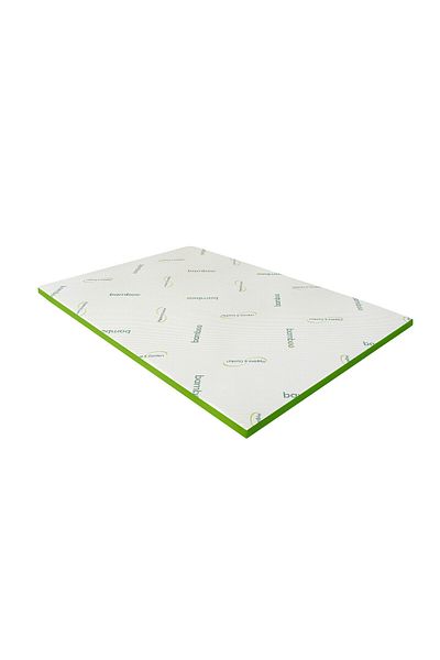 Green Future Bamboo Memory mattress topper, 90x190 cm, H 5 cm, 7 comfort zones