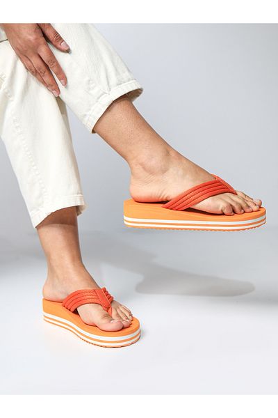 HANOX Poppy Woven Wedge Heel Women's Flip Flops Beach Slippers Flip Flops (4.5) cm
