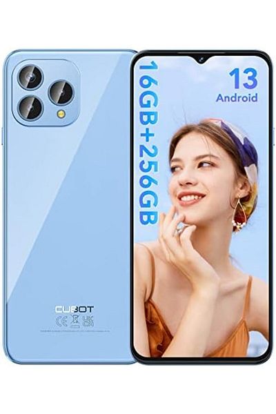 Cubot P80 Android Phone, 16GB RAM+256GB ROM, 6.58" FHD+ Screen, Battery Power 5200mAh, 48MP+24MP Tri