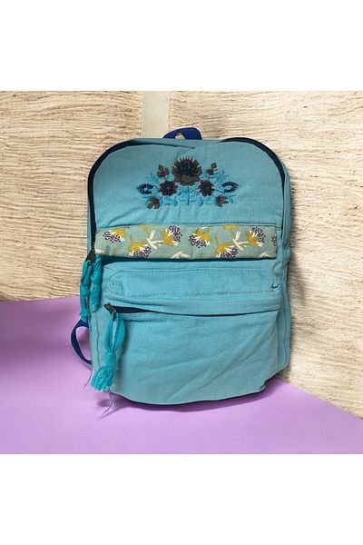 Old Cotton Quality Casual Small Size Black Vintage Design Daily Back Travel Bag 25X30Cm
