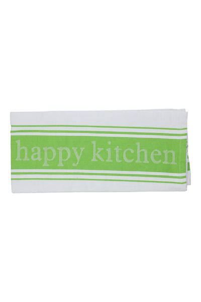 Mukitchen Cotton Towel Green and White 20 x 30inch
