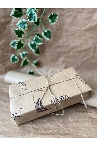 ALESTA LEATHER (Writing Name) Genuine Leather Messenger Bag Mini Size