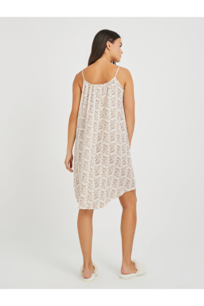 Styli Floral Print Cotton Gauze Slip Dress