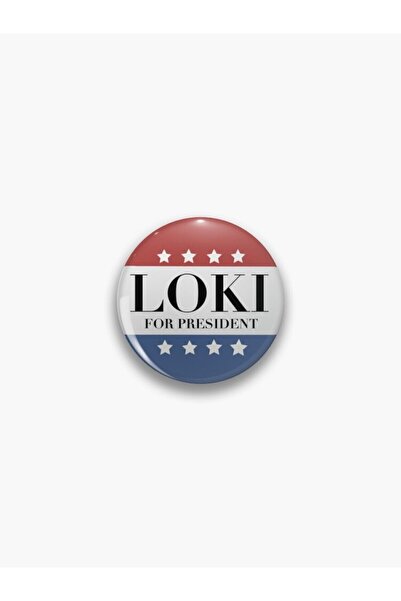 fırsatlar diyarı Loki For President Yazılı Marvel Temalı Buton Rozet
