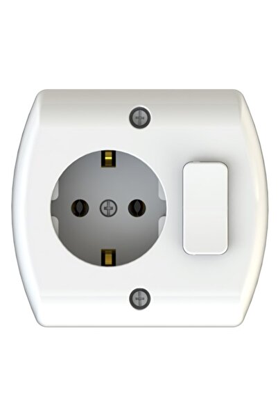 Huzur Elektrik مقبس أثاث وخزانة حمام مع مفتاح (مناسب للإضاءة السفلية ذات الفتحة الواحدة)