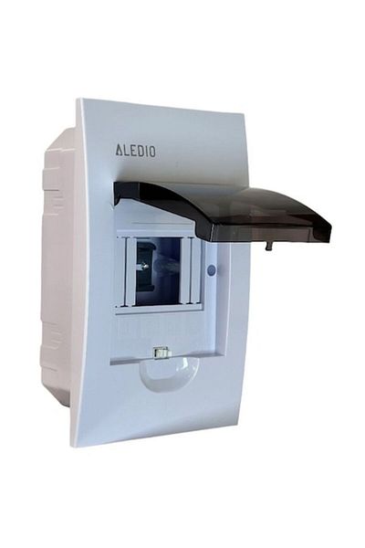 ALEDIO Tablou policarbonat, incastrat, 4 module, 1 rand, IP50, Aledio A04M1ST