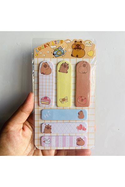 synshop Capybara Capybara Figure Postit Adhesive Note Paper Sticker Set