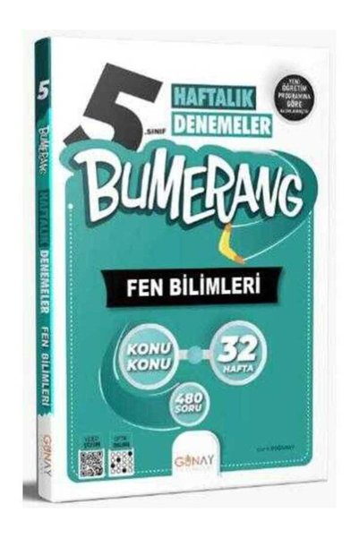 Günay Yayınları 5.SINIF Bumerang 32 Haftalık Fen Bilimleri Denemeleri
